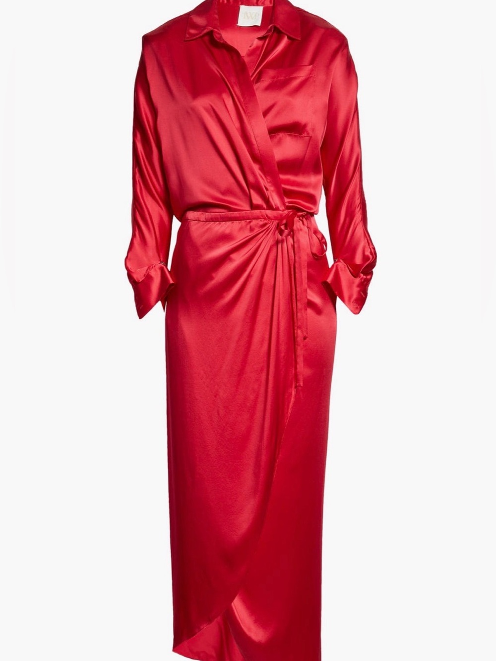 NWT TWP 100% Silk Nights at Hotel Du Cap Raspberry Wrap Dress size Medium
